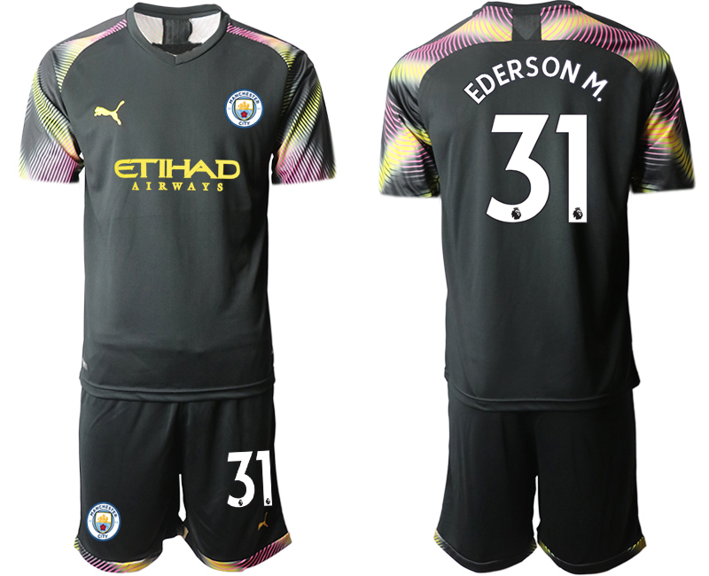 Men 2020-2021 club Manchester City goalkeeper black #31 Soccer Jerseys->customized soccer jersey->Custom Jersey